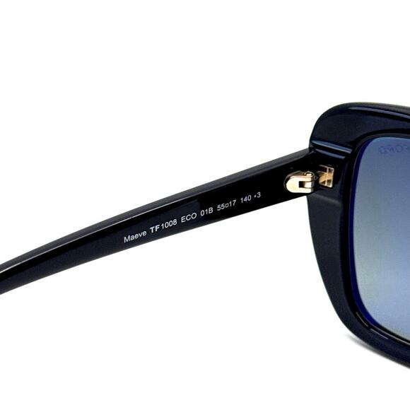 New, TOM FORD Maeve Sunglasses TF1008 01B Authentic main image 4